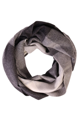 Black-gray checked alpaca wool big scarf - BestSockDrawer