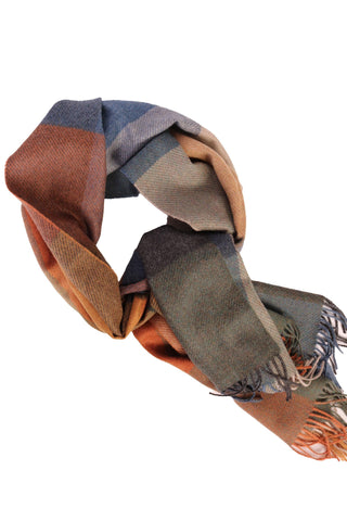 Colourful checked alpaca wool big scarf - BestSockDrawer