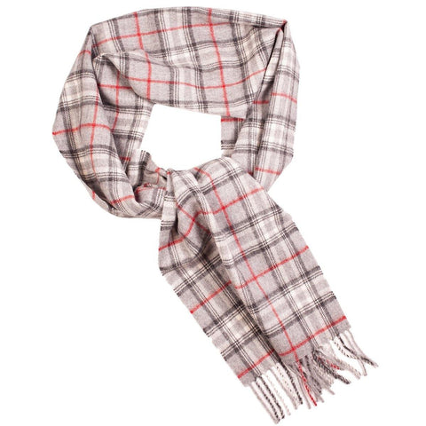Grey checkered alpaca wool scarf - BestSockDrawer