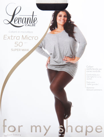 EXTRA 50 DEN black tights for plus-size women