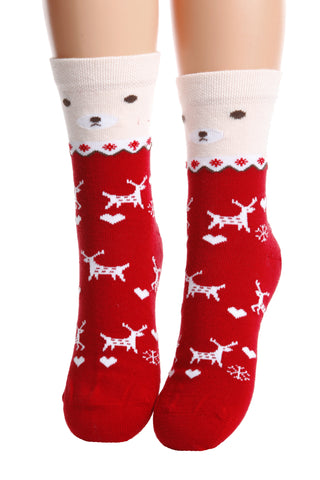 MERRY red cotton socks for children