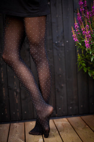 ECOCARE black 3D 60DEN recycled women's tights LOREN - BestSockDrawer