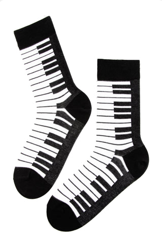 PIANO black cotton socks for men