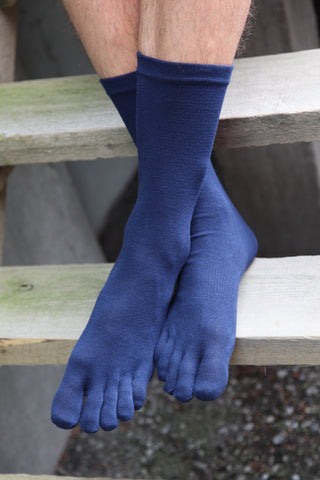 MEN TOES blue toe socks